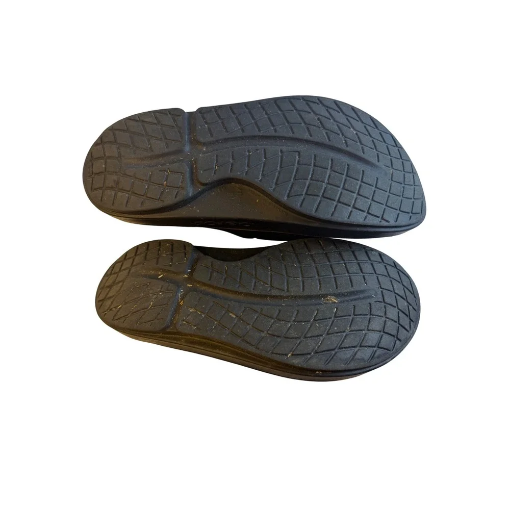 OOFOS OOahh Slide Sandal Black Recovery Footwear OOfoam Men 9 Women 11‎